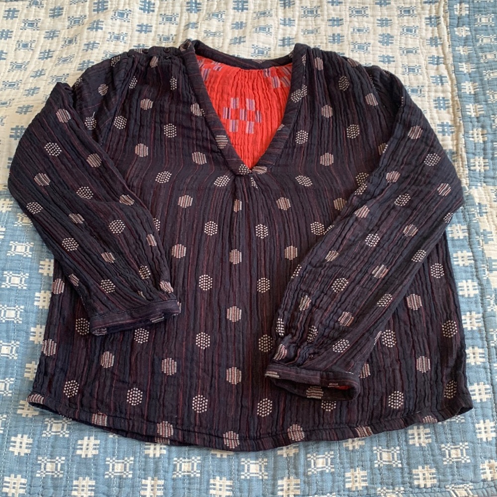 Ace & Jig orla (?) top in biscotti (?) double gauze